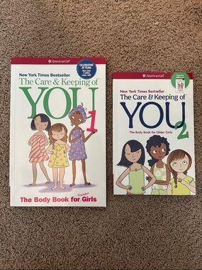 American Girl The Care & Keeping of You 1 & 2 – White, Green & Navy Covers